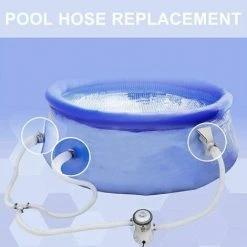 Ensoleillé Tuyau De Remplacement Pour Piscine, Accessoires De Tuyau De Pompe À Filtre Avec 4 Clips Métalliques, Tuyau De Piscine Long De 59x1,25 Pouces Pour Pompe, Accessoires De Piscine -Accessoire Piscine 65111198 3