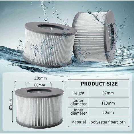 L'FLANEUR Filtre Spa Pour Mspa, Filtres Pour MSpa Piscines Gonflables, Cartouches Filtrantes Pour Spa Gonflable Mspa - Modèle à Partir De 2020 (4pcs) ANEUR 2 L'FLANEUR Filtre Spa Pour Mspa, Filtres Pour MSpa Piscines Gonflables, Cartouches Filtrantes Pour Spa Gonflable Mspa - Modèle à Partir De 2020 (4pcs) ANEUR – Image 2