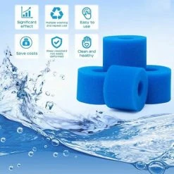 L'FLANEUR Lot De 4 Filtres De Piscine En Mousse Filtre Pour Intex Type S1 - Filtre En Mousse Pour Spa, Piscine - Réutilisables Et Lavables - éponge De Filtration De Type S1 ANEUR -Accessoire Piscine 65357063 2
