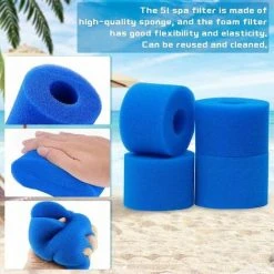 L'FLANEUR Lot De 4 Filtres De Piscine En Mousse Filtre Pour Intex Type S1 - Filtre En Mousse Pour Spa, Piscine - Réutilisables Et Lavables - éponge De Filtration De Type S1 ANEUR -Accessoire Piscine 65357063 3