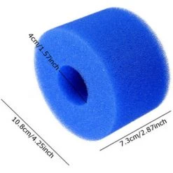BDD Éponge Filtrante Bleue Éponge Cylindrique Éponge Filtrante Tubulaire (10 Pièces) -Accessoire Piscine 65373385 2
