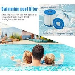 OSQI Cartouche De Filtre De Piscine Taille 1 Pour Bestway, 3,1 X 3,5 Pouces, Pour Piscine Gonflable, Cartouche De Filtre Facile De Remplacement Pour Bestway Type I, Pour Le Nettoyage De La Piscine à Tubes. (paquet De 4) -Accessoire Piscine 65503550 5