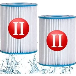 OSQI Filtre De Piscine Pour Bestway Type II, Accessoires De Filtre De Piscine Gonflable Pour Spa, Filtre De Piscine Pour Jardin Extérieur, Cartouche Lavable Et Réutilisable, 4,17 X 5,35 Pouces (2 Pièces)