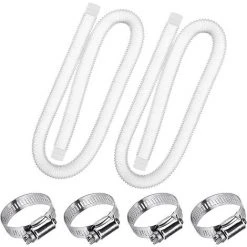 READCLY-Tuyau De Rechange Pour Piscine De 1,25 Po De Diamètre Pour Piscines Hors Terre, Piscine Avec Pince Métallique Pour Pompe De Filtre Intex Ou Tuyaux De 3,2 Cm - 1,5 Mètre De Long (Paquet De 2)