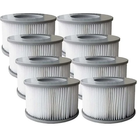 DECKON Pack De 8 Cartouches Filtrantes De Remplacement Pour Piscine Gonflable Mspa, Jacuzzi 1 DECKON Pack De 8 Cartouches Filtrantes De Remplacement Pour Piscine Gonflable Mspa, Jacuzzi
