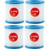 ZOLGINAH For Intex Piscine Cartouche De Filtre Type H 29007 Pour Filtre Pompes 28601, 28602 (4 PCS)