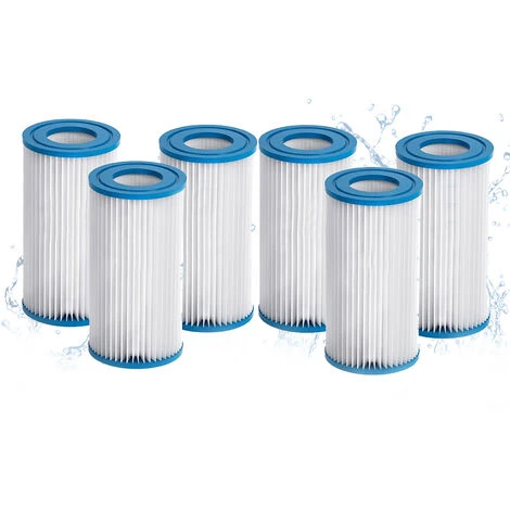 LIFCAUSAL Filtre De Piscine A Ou C (29000e/59900e) Pour Pompe De Piscine INTEX, Lot De 6 Cartouches De Filtre De Piscine, Filtres De Piscine De Type A/C Compatibles Avec Bestway, Piscines Hors Sol Summer Waves Et Pompes (blanc) 1 LIFCAUSAL Filtre De Piscine A Ou C (29000e/59900e) Pour Pompe De Piscine INTEX, Lot De 6 Cartouches De Filtre De Piscine, Filtres De Piscine De Type A/C Compatibles Avec Bestway, Piscines Hors Sol Summer Waves Et Pompes (blanc)