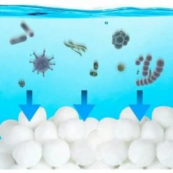 KAEJYIUT 700G Balle Filtrante Piscine,Filtre Pour Piscine,Média Filtre à Fibres,de 700g Remplacent 25kg De Sable Filtrant,Billes Filtrantes Pour Piscines Intérieure Et Extérieure(700g) -Accessoire Piscine 65853165 4