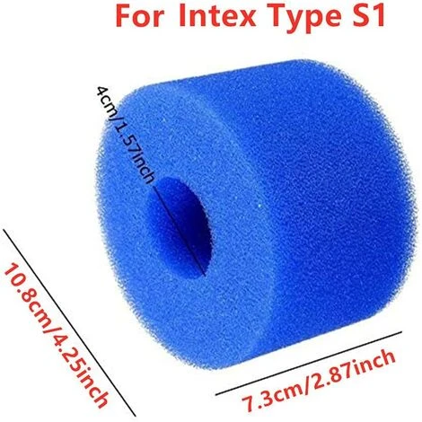 AOUGO S1 Cartouche Filtrante éponge Pour Intex Type S1, Filtre Pour Filtres De Spa Intex, Pour Intex 29011E Pure Spa Cartouche Filtrante Réutilisable En Mousse Lavable Pour Bain à Remous Type S1 (Type S1-2pcs) 2 AOUGO S1 Cartouche Filtrante éponge Pour Intex Type S1, Filtre Pour Filtres De Spa Intex, Pour Intex 29011E Pure Spa Cartouche Filtrante Réutilisable En Mousse Lavable Pour Bain à Remous Type S1 (Type S1-2pcs) – Image 2