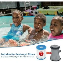 DONTODENT Cartouche Filtrante De Piscine Type I Pour Pompe De Piscine Bestway, Filtre De Piscine Gonflable, Installation Facile (lot De 4) -Accessoire Piscine 65902572 3