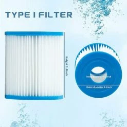 DONTODENT Cartouche Filtrante De Piscine Type I Pour Pompe De Piscine Bestway, Filtre De Piscine Gonflable, Installation Facile (lot De 4) -Accessoire Piscine 65902572 5
