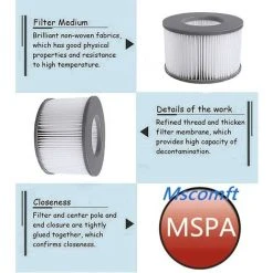 MEZHENG Cartouche Filtrante, Filtre De Piscine De Spa De Baignoire Gonflable Mspa 8 MEZHENG Cartouche Filtrante, Filtre De Piscine De Spa De Baignoire Gonflable Mspa -Accessoire Piscine 66137286 4