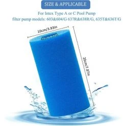 JUNJUN Éponge Filtrante De Type A, Filtre Éponge De Type A, Filtre En Mousse De Piscine Filtre À Cartouche Éponge Lavable Pour Piscine (2 Pièces) -Accessoire Piscine 66369841 4