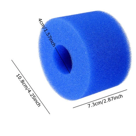 Éponge Filtrante, Mousse Pour Filtre Piscine, Filtre Piscine Lavable Réutilisable, Filtre Éponge Cartouche, Filtre Spa Réutilisable (2 Pièces, Bleu, 108*40*73MM)——Adélala 2 Éponge Filtrante, Mousse Pour Filtre Piscine, Filtre Piscine Lavable Réutilisable, Filtre Éponge Cartouche, Filtre Spa Réutilisable (2 Pièces, Bleu, 108*40*73MM)——Adélala – Image 2