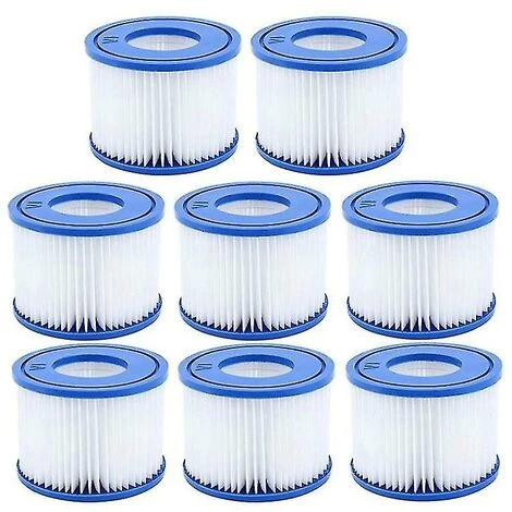 DONTODENT Filtre De Piscine 8 Pièces, Pour Cartouche De Pompe De Filtre Bestway Spa Type Vi, Filtres De Bain à Remous Pour Lay-z-spa, Pour Filtre Coleman Saluspa 1 DONTODENT Filtre De Piscine 8 Pièces, Pour Cartouche De Pompe De Filtre Bestway Spa Type Vi, Filtres De Bain à Remous Pour Lay-z-spa, Pour Filtre Coleman Saluspa