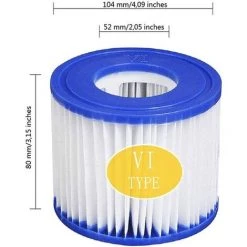GRID COOL Lot De 4 Cartouches Filtrantes Pour Piscine, Filtre VI Pour Piscine, Jacuzzi, Miami, Vegas, Monaco, Palm Springs, Taille 6-58323 -Accessoire Piscine 66757759 2