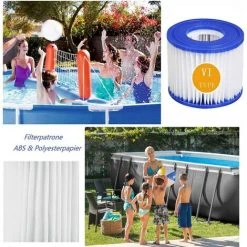 GRID COOL Lot De 4 Cartouches Filtrantes Pour Piscine, Filtre VI Pour Piscine, Jacuzzi, Miami, Vegas, Monaco, Palm Springs, Taille 6-58323 -Accessoire Piscine 66757759 5