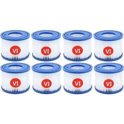 HIASDFLS Lot De 8 Cartouches Filtrantes Pour Piscine Bestway Pool Vi - Filtre De Rechange Pour Piscine Bestway - Bleu