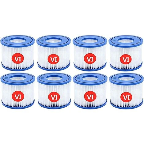 HIASDFLS Lot De 8 Cartouches Filtrantes Pour Piscine Bestway Pool Vi - Filtre De Rechange Pour Piscine Bestway - Bleu 1 HIASDFLS Lot De 8 Cartouches Filtrantes Pour Piscine Bestway Pool Vi - Filtre De Rechange Pour Piscine Bestway - Bleu