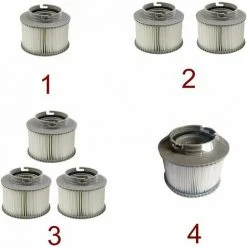 Jardin Piscine 3 Spa Filter Cartouches Pour MSpa, Cartouches Filtrantes De Remplacement De Filtres De Piscine Pour Baignoire,Spa,Piscine, Vous Donnant De L'eau Propre Et Fraîche（11*8.5cm） LangRay -Accessoire Piscine 66810958 3
