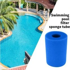 HABIENTôT Filtre Éponge, Éponge De Cartouche Filtrante, éponge De Filtre De Piscine, Cartouche De Remplacement Lavable Réutilisable, Filtre D'éponge De Filtre De Bain à Remous 2 Pièces 20x10cm, Oi-FRIS -Accessoire Piscine 67072189 5