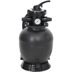 TRUE DEAL Filtre à Sable De Piscine Avec Vanne 6 Voies Noir -Accessoire Piscine 67298089 4