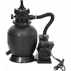 TRUE DEAL Filtre à Sable De Piscine Avec Vanne 6 Voies Noir -Accessoire Piscine 67301879 3