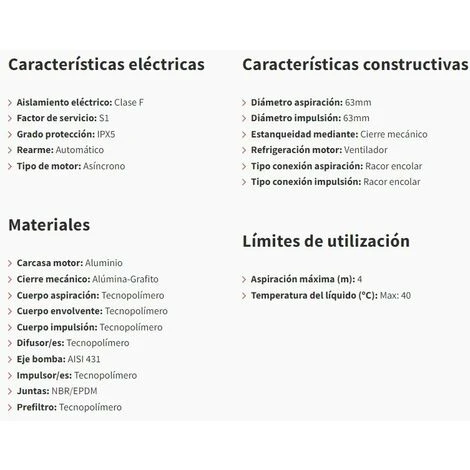 ESPA Copy Of Bomba Piscina Aspire 50 | Puissance: 0,75 HP TRIFÁSICA 3 ESPA Copy Of Bomba Piscina Aspire 50 | Puissance: 0,75 HP TRIFÁSICA – Image 3