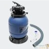 LEPOISSONQUIJARDINEFR Filtre à Sable Pour Piscines Hors Sol, Petites Piscines, Vanne 5 Voies - Bleu