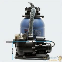 LEPOISSONQUIJARDINEFR Filtre à Sable Avec Pompe, Pour Piscines Hors Sol, Vanne 5 Voies - Bleu -Accessoire Piscine 6741154 4