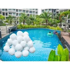 ENLENK Boules De Filtre De Piscine, Balles Filtrantes,Média Filtre à Fibres Pour Piscine Filtres à Sable Filtrage De L'eau. (Blanc) -Accessoire Piscine 67473239 5