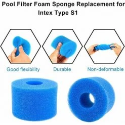 Cisea Éponge Filtrante Type S1 Filtres De Piscine En Mousse, 6 Pièces Cartouche Filtrante RéUtilisable Et Lavable Pour Intex Type S1 Pour Piscine, Aquarium, Jacuzzi Spa -Accessoire Piscine 67563817 4
