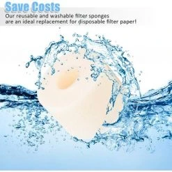 Cisea 4 Pièces Éponge Filtrante Type S1, Cartouche De Filtre En Mousse, Mousse Pour Filtre Piscine, Réutilisables Et Lavables, Filtre En Mousse Pour Spa, Piscine, Jacuzzi -Accessoire Piscine 67564429 5