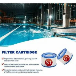 GRID COOL Lot De 4 Cartouches De Rechange S1 Pour Filtre De Piscine Intex 29001 - Pour Jardin Extérieur Type S1 PureSpa Easy Set - Cartouches Pour Filtre à Jacuzzi - Filtre S1 -Accessoire Piscine 67574907 2