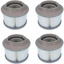 GRID COOL MSPA Cartouches De Rechange De Filtre Pour Tous Les Modèles Whirlpool Spas Swimming Piscine,Cartouches Filtrantes Avec Filet Pour MSpa Les Spas Bubble Spa (4 Pièces)