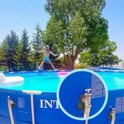 GRID COOL Lot De 2 Support De Tuyau De Piscine, Adaptateur Pour Piscine, Gris Accessoires Piscine, Pour Tuyaux Piscine De Dans Les 38 Mm，Fonepro -Accessoire Piscine 67576106 5