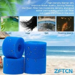 ENLENK 4 Filtres De Piscine En Mousse Filtre Pour Type S1 - Filtre En Mousse Pour Spa, Piscine - Réutilisables Et Lavables - Éponge De Filtration De Type S1 -Accessoire Piscine 67586693 5