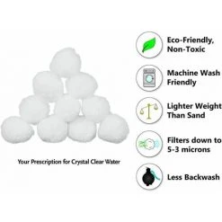 Boules De Filtre De Piscine, Balles Filtrantes,Média Filtre à Fibres Pour Piscine Filtres à Sable Filtrage De L'eau. (Blanc),Tanètue -Accessoire Piscine 67651319 4
