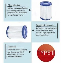 Fei Yu 4 Cartouches De Filtre De Piscine Type II - For Bestway De Type Ii - Convient Pour Bestway 58383 58387 - Cartouche Filtrante Pour Piscine Bestway 530/800 Gal/h. -Accessoire Piscine 67655170 3