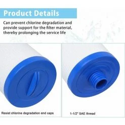 QERSTA Cartouche De Filtre De Spa , Pour Filtre À Remous Pleatco Pww50 , Filtre De Spa Pour Filtre De Remplacement Unicel 6Ch-940 Spa Business Whirlpool (2 Pièces） -Accessoire Piscine 67872566 3