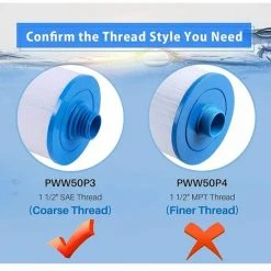 QERSTA Cartouche De Filtre De Spa , Pour Filtre À Remous Pleatco Pww50 , Filtre De Spa Pour Filtre De Remplacement Unicel 6Ch-940 Spa Business Whirlpool (2 Pièces） -Accessoire Piscine 67872566 4