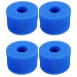 ENLENK 4 Pièces Éponge Filtrante Type S1, Cartouche De Filtre En Mousse, Mousse Pour Filtre Piscine, Réutilisables Et Lavables, Filtre En Mousse Pour Spa, Piscine, Jacuzzi