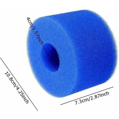 LLOVE Lot De 8 Filtres En Mousse De Type S1, Spa Pour Intex S1, Réutilisables, Pour Piscine De Type S1, Pour Piscine, Aquarium, Spa. 2 LLOVE Lot De 8 Filtres En Mousse De Type S1, Spa Pour Intex S1, Réutilisables, Pour Piscine De Type S1, Pour Piscine, Aquarium, Spa. – Image 2