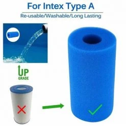 BRIDAY Lot De 2 Filtres De Type A éponge Filtre De Piscine Filtre En Mousse Lavable Réutilisable -Accessoire Piscine 68146569 2