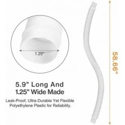 QERSTA Tuyau De Rechange Pour Piscine De 1,25 Po De Diamètre Pour Piscines Hors Terre, Piscine Avec Pince Métallique Pour Pompe De Filtre Intex Ou Tuyaux De 3,2 Cm - 1,5 Mètre De Long (Paquet De 2)LO-Ron -Accessoire Piscine 68272088 2