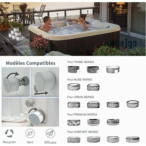 YOOUYIDA Lot De 8 Filtres De Rechange Pour MSPA FD2089- Cartouche Filtrante Pour Piscine Gonflable MSPA - Version Améliorée - Convient Pour Tous Les Actuels, Filtres De Rechange 4 YOOUYIDA Lot De 8 Filtres De Rechange Pour MSPA FD2089- Cartouche Filtrante Pour Piscine Gonflable MSPA - Version Améliorée - Convient Pour Tous Les Actuels, Filtres De Rechange – Image 4