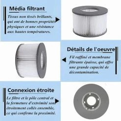 YOOUYIDA Lot De 8 Filtres De Rechange Pour MSPA FD2089- Cartouche Filtrante Pour Piscine Gonflable MSPA - Version Améliorée - Convient Pour Tous Les Actuels, Filtres De Rechange 9 YOOUYIDA Lot De 8 Filtres De Rechange Pour MSPA FD2089- Cartouche Filtrante Pour Piscine Gonflable MSPA - Version Améliorée - Convient Pour Tous Les Actuels, Filtres De Rechange -Accessoire Piscine 68297644 5