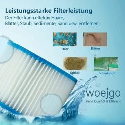 12 Pièces Filtre Pompe Gonflable Source Chaude Piscine élément Filtrant Accessoires De Remplacement élément Filtrant HANBING -Accessoire Piscine 68323618 5