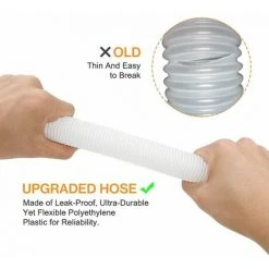 GRID COOL Tuyau De Rechange Pour Piscine De 1,25 Po De Diamètre Pour Piscines Hors Terre, Piscine Avec Pince Métallique Pour Pompe De Filtre Intex Ou Tuyaux De 3,2 Cm - 1,5 Mètre De Long (Paquet De 2)LO-Ron -Accessoire Piscine 68492653 3