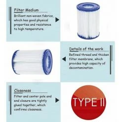 Cisea 4 Cartouches De Filtre De Piscine Type II - For Bestway De Type Ii - Convient Pour Bestway 58383 58387 - Cartouche Filtrante Pour Piscine Bestway 530/800 Gal/h. -Accessoire Piscine 68583131 3